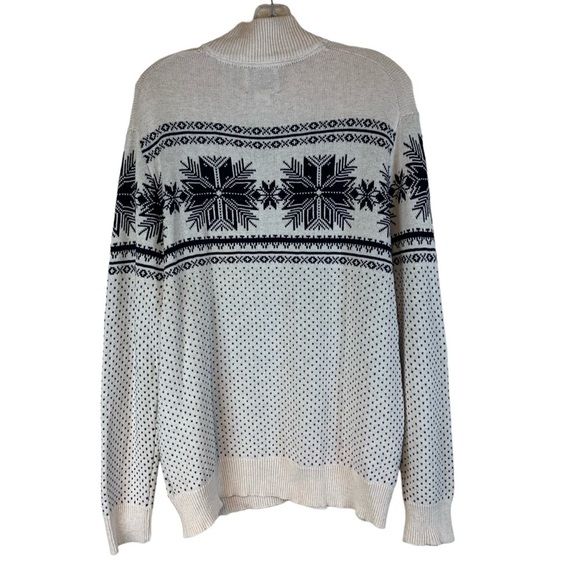 Men’s Fair Isle 1/4 Zip Aspen Sweater- Sz M - Picture 2 of 15